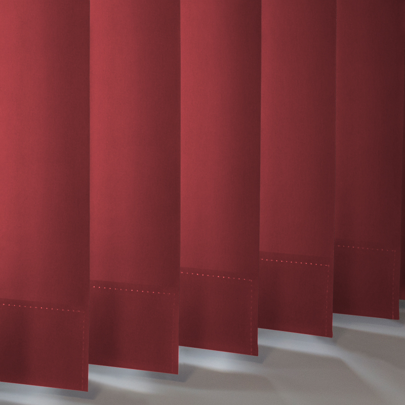 Palette Redcurrant Dimout Red Complete Made To Measure Vertical Blind 